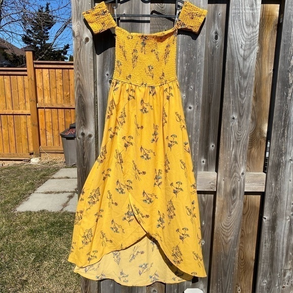 🍋NWT Off the Shoulder Maxi Low High Floral Dress - Picture 4 of 12